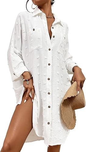 Button Down Shirt Dress Coverup