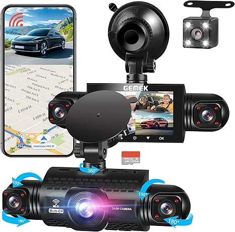 360 Degree View 4 Channel Dash Cam